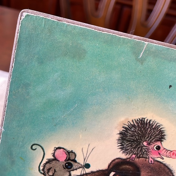 VTG 1960’s George Buckett Dachshund dog bunny & animal friends laminate picture - Picture 5 of 8